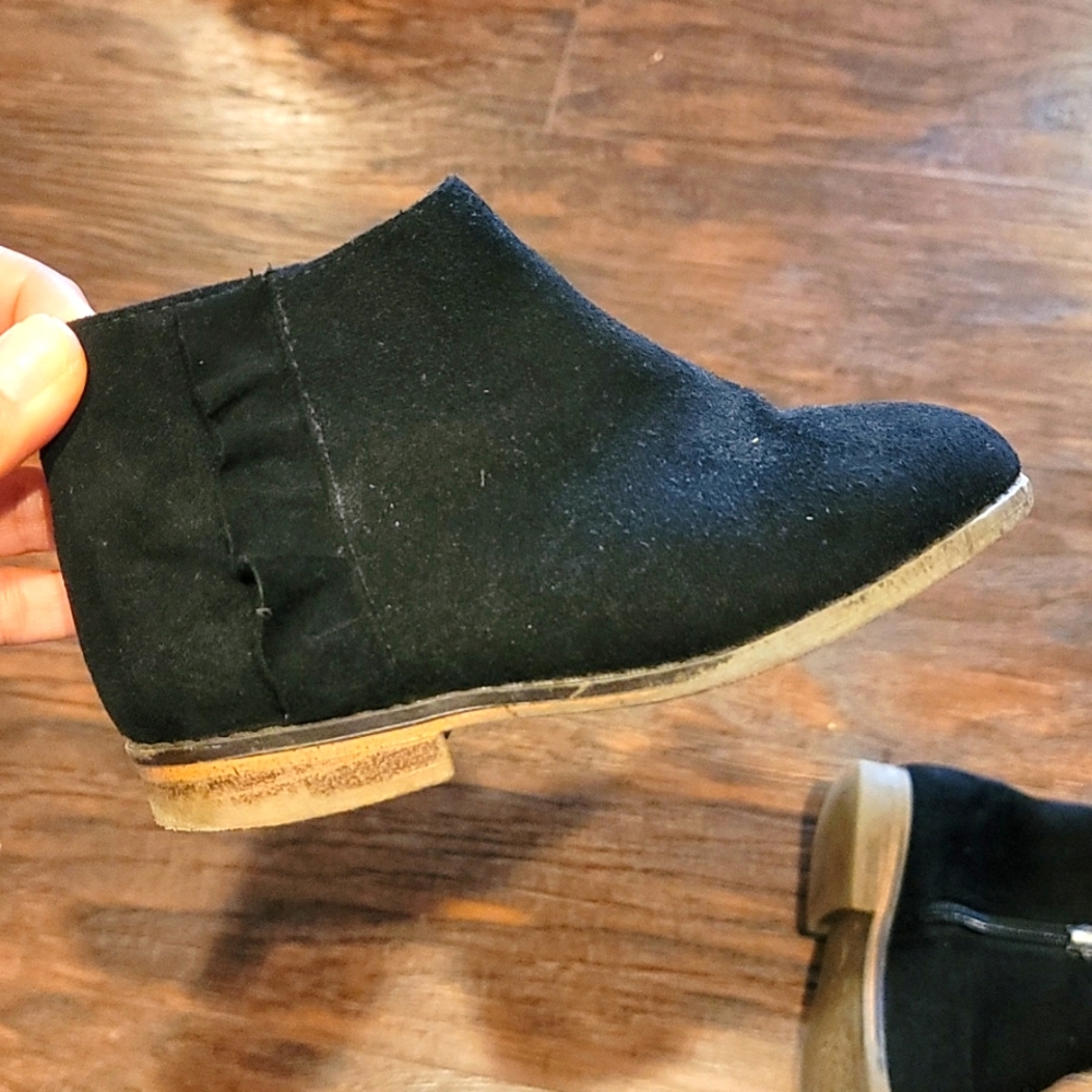Girls Black Booties